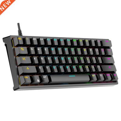 G101 61 Keys Gaming Mechanical Keyboard USB Wired RGB Backli