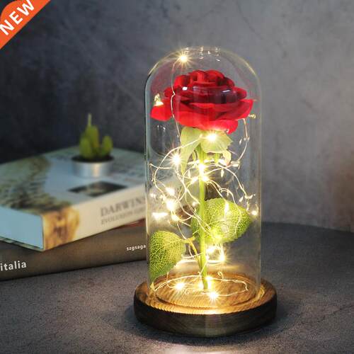 Artificial Flowers Decor Eternal Rose of Beauty and the Beas