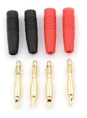 4pcs 4mm Plugs Gold Plated Musical Speaker Cable Wire Pin Ba