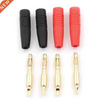 4pcs 4mm Plugs Gold Plated Musical Speaker Cable Wire Pin Ba