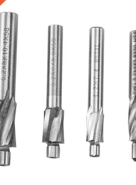 4 Countersunk Head Milling Cutter HSS Bolt Hole Cover Screw