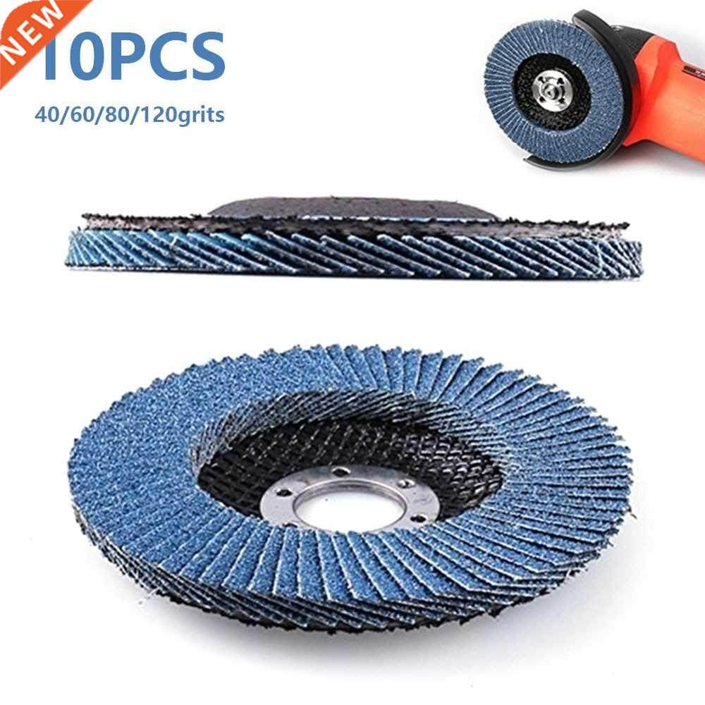 10pcs Professional Flap Discs 4.5Inch Sanding Discs 40/60/80