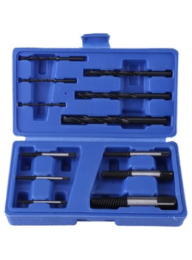 12Pcs Steel Broken Damaged Nut Screw Extractor Drill Bit Gui