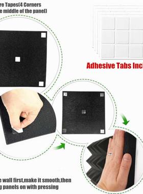 12/24Pcs 30x30x5cm Studio Acoustic Foam Panels Sound Insulat