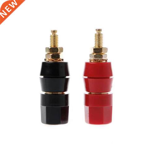 2pcs/set 4mm Banana Plug Red Black Connector Amplifier Termi
