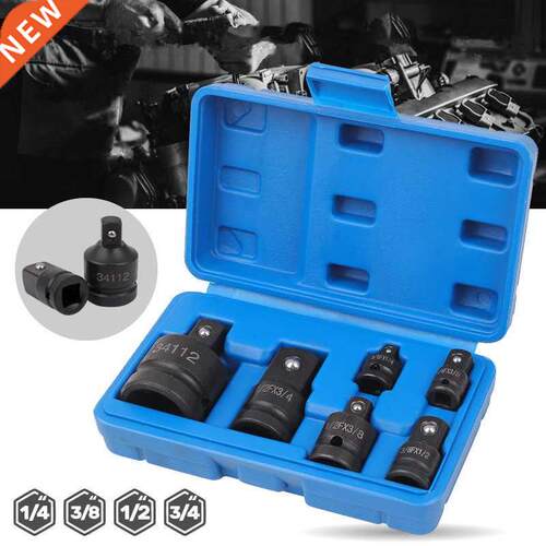 6Pcs 1/4 1/2 3/8 3/4 Socket Wrench Impact Socket Adaptor Red