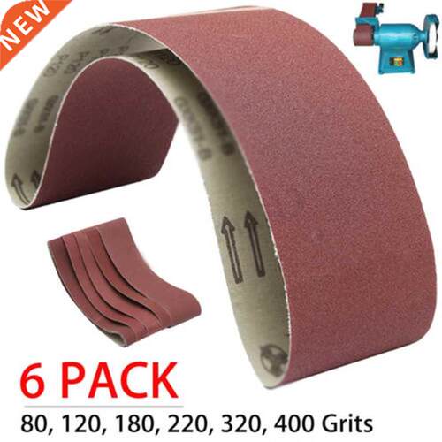 6PCS/ Set Abrasive Sanding Belts Sander Belt Sander Attachm
