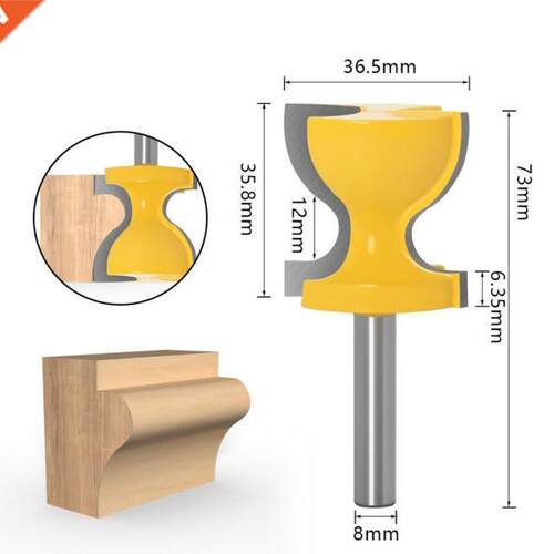High quality 1PC 8MM Shank Half Round Side Cutter Bit Router