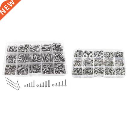 1 Set Button Head Hex Socket Head Cap Bolts Screws with Nuts