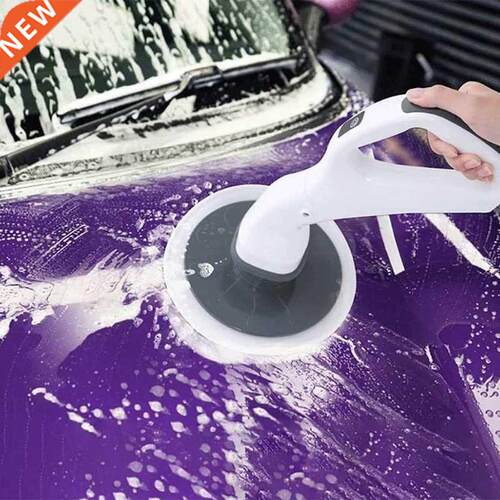 Electric Spin Scrubber-Cordless Floor Scrubber with 4 Replac