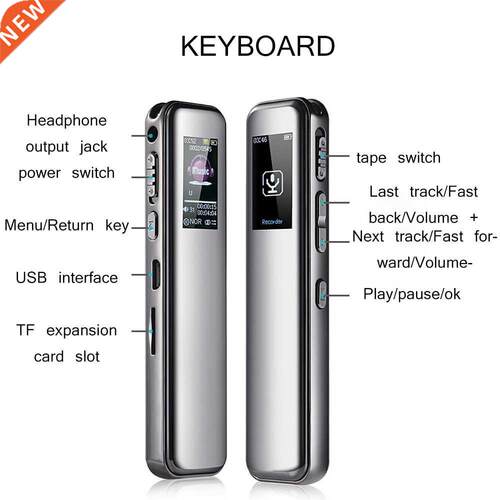 Mini 6D Curved Surface Recorder USB Rechargeable Digital Voi