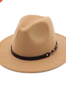 Winter Fashion Wool Fedora Hat For Women Chapeau Black Hats