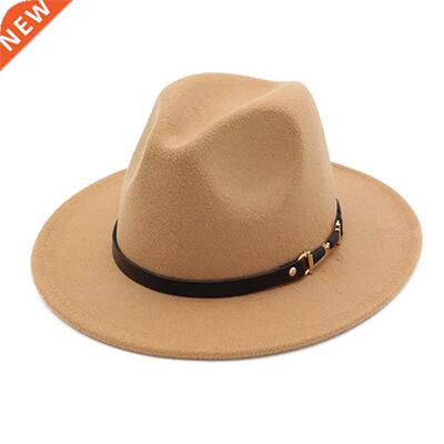 Winter Fashion Wool Fedora Hat For Women Chapeau Black Hats