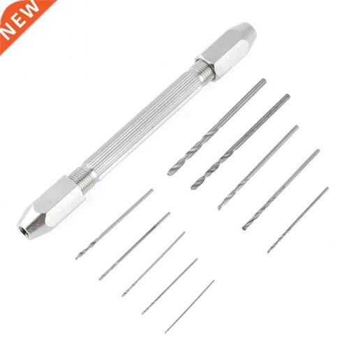 HSS Twist Drill Bit Double End Pin Vise Chuck With 10 pcs Mi