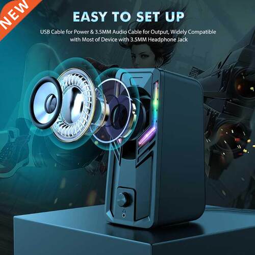 Music Speaker Bassboom Technology and Loud Stereo Sound USB