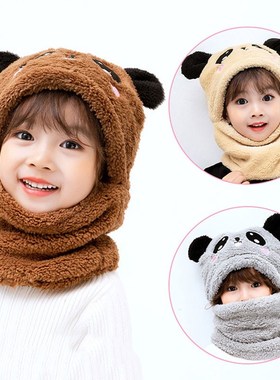 Winter Children Hat Plus Fleece Kids Caps Cartoon Hat For Gi