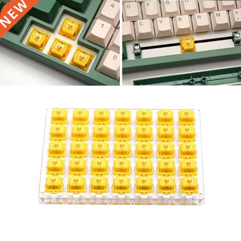 35Pcs Gateron CAP Switch Milky Gold Switch Extras 3pin RGB L