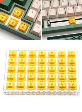 35Pcs Gateron CAP Switch Milky Gold Switch Extras 3pin RGB L