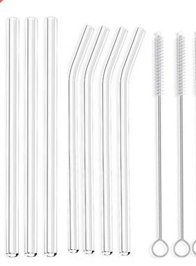 Bg Extra Wde Straw Smoothe Glass Straws Reusable Long Dr