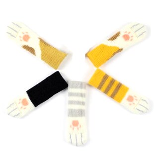 20 Pieces (5 Sets) Chair Socks Fancy Table Foot Mats with Cu