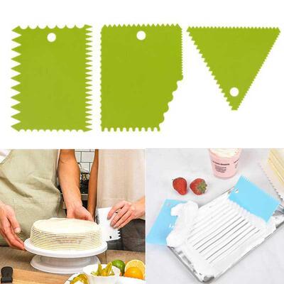 Pcs/set Cake Scraper Fondant Mousse Cream Spatula Edge Smoo