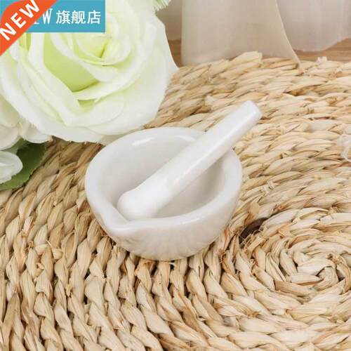 Porcelain Mortar and Pestle Spice Herb Grinder Mixing Grindi