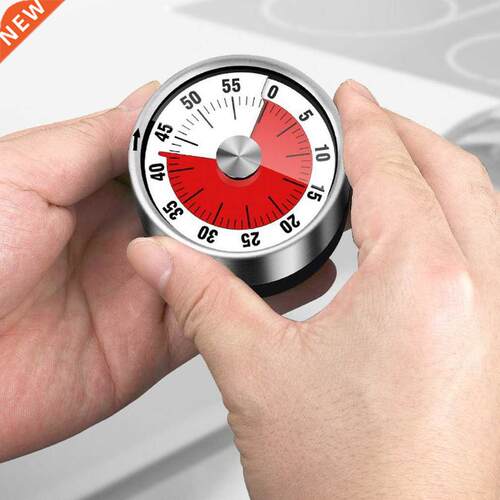 New Stainless Steel Visual Timer Mechanical Kitchen Timer 60