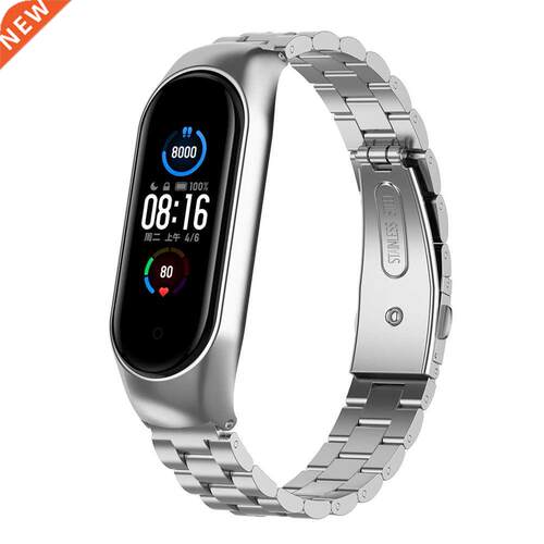 Metal Strap 适用于 Xiaomi Mi Band 6 5 Wrist Band Bracelet St