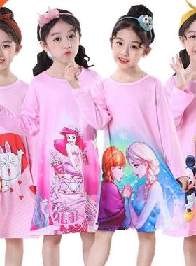 Summer Sprng Grls Anna Elsa Olaf Prncess Nghtgown Pajama