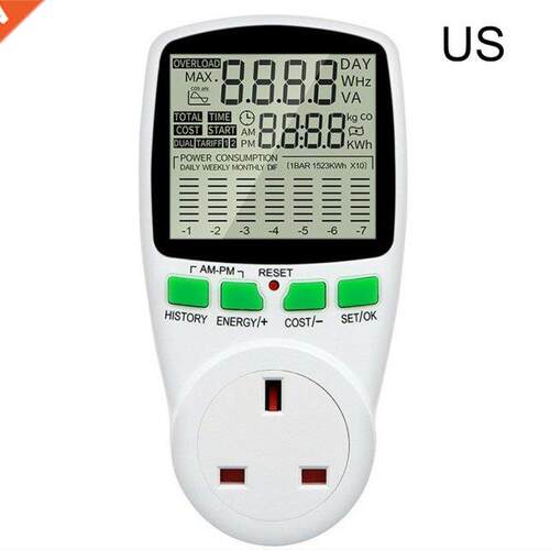 Plug Meter To Measure Current Voltage Power Convert To Elect