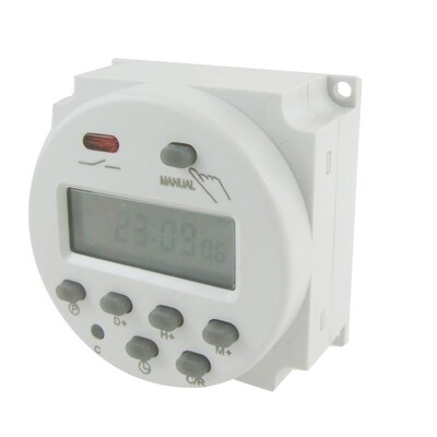 DC 12V LCD Power Programmable Timer Time Switch Relay 16A Am