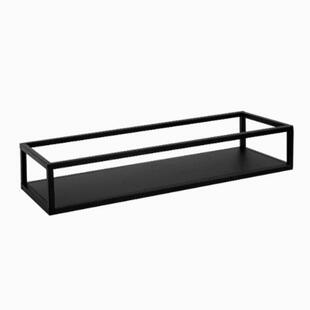Matte Black Decorative Tray Geometric Shape Tray Hlow Iron