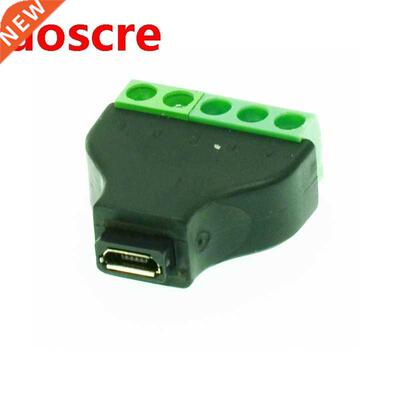 1pcs Micro USB female to screw connector USB plug with shiel