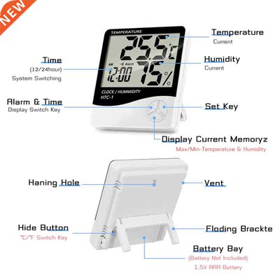 LCD Electronic Temperature Humidity Meter Indoor Outdoor The