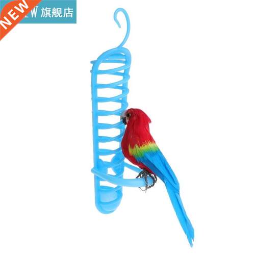 Parrot Feeder Basket Fruit Vegetable Plastic Feeding Perch B