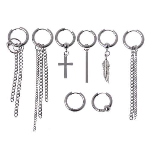 Korean Jewelry Earrings V Long Men Bangtan Boys Hoop Chain