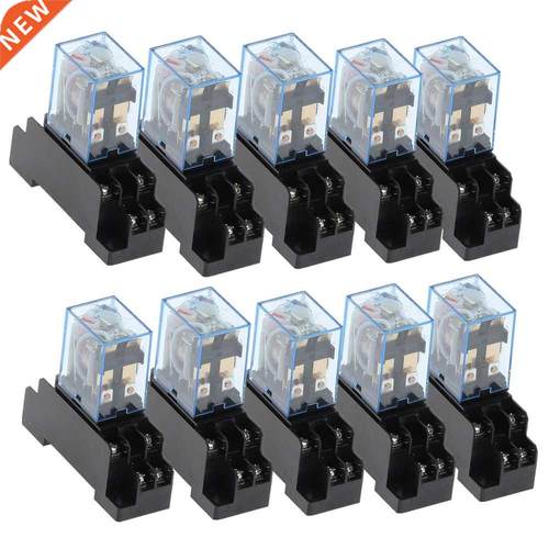 10set DC 12V 24V 6V 48V 110V 220V Coil Power Relay LY2NJ DP