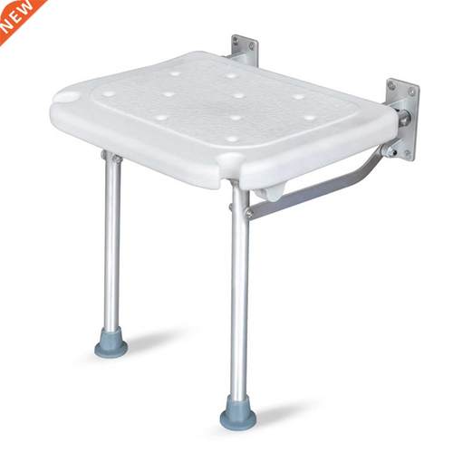 Folding Shower Bench Wall Mounted Flip-up Bath Seat Screw-in