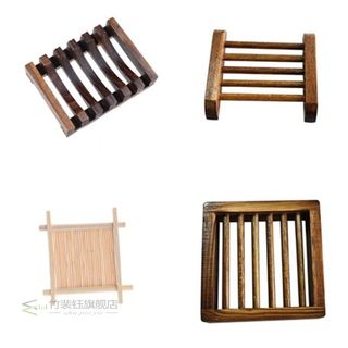 Natural Wooden Bamboo Soap Dish Soap Tray Holder Storage Soa