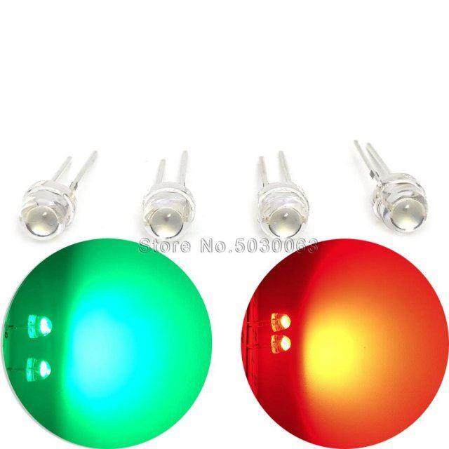 100pcs/lot LED lp eads F5 straw hat ig core emerald gree