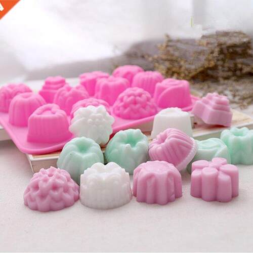 3D Cake Baking Mould Silicone Soap Mold12 Cavity DIY Food Gr