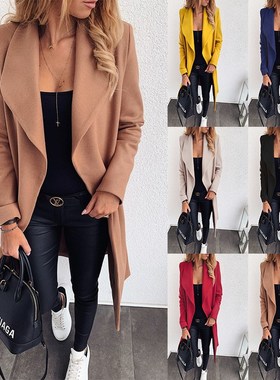 Korean Women's Overcoat Jacket Coats Autumn and Winter L