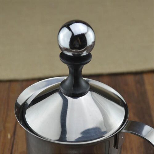 New 400ml Stainless Steel Milk Frother Double Mesh Milk Crea