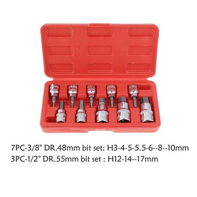 10pcs Sleeve Wrench Chrome Vanadium Steel Star Plum Blossom