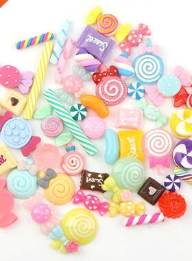 30pcs/Lot Mix Colors Design Cabochons Flat Back Resin Glitt