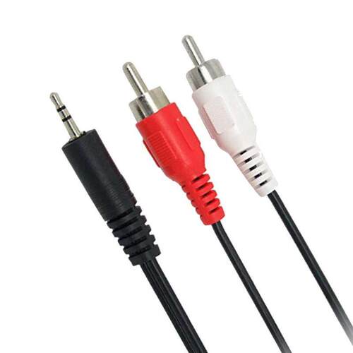 .9 ft .5mm Plug jack to Dual 2 RCA male Cable Stereo PC A