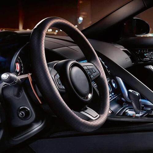 DIY Soft Fiber Leather Steering Wheel Covers Universal braid