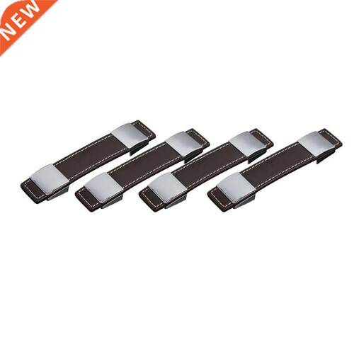 4PCS PU Leather Drawer Pulls With Screws Cabinet Handles Rep