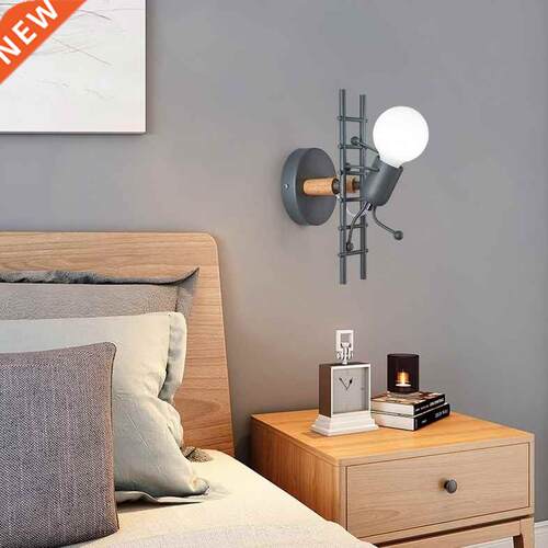 Nordic bedside lamp bedroom art cartoon figure sleep room la
