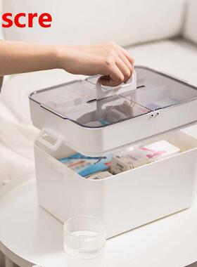 Medcne Boxes Storage Box 3 Layers Large Capacty Pll Box